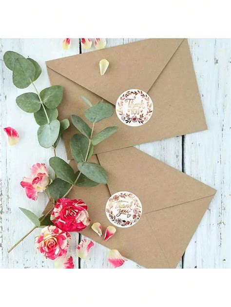 500pcs/Roll Round Thank You Stickers For Envelopes, Packaging, Room ...