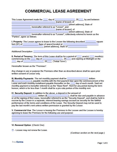 Business Lease Agreement Template - PARAHYENA