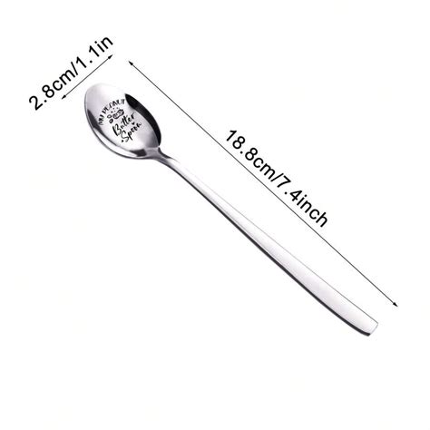Cuillère en acier inoxydable gravée de manière amusante "Ma cuillère à ...