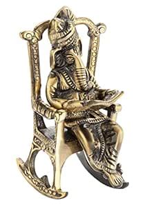 Buy ARTSMART Metal Lord Ganesha Reading Ramayana Statue Hindu God ...