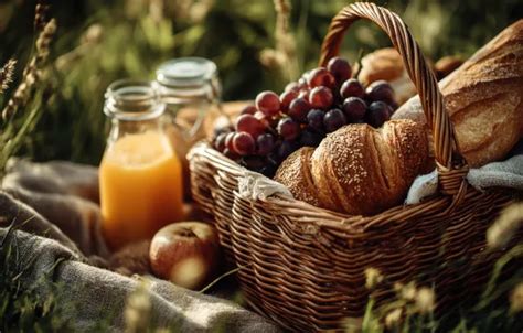 Wallpaper summer, light, nature, glade, Apple, food, juice, bread for ...