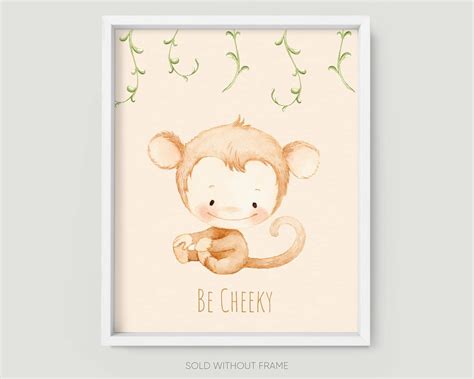 Sunny Ink Paper Co. Safari Baby Animals Nursery Wall Art Prints Room ...