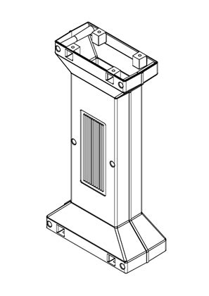 Thalassa PLM - Floor mounting pillar for polyester wall-mounting ...