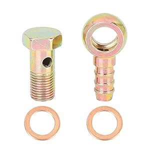 X AUTOHAUX 12mm Diameter Banjo Hose Barb Bolt Fittings Banjo Bolt ...