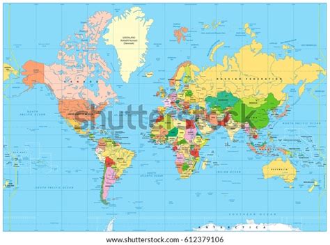 Detailed Labeled World Map 的图像结果