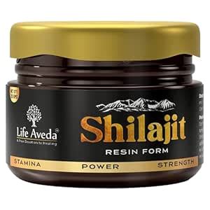 Life Aveda Himalayan Shilajit/Shilajeet Resin (20g) - 500mg Per Serving ...