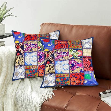 Buy Handicraft Bazarr Throw Sofa Pillow Set Vintage Decorative Pillow ...
