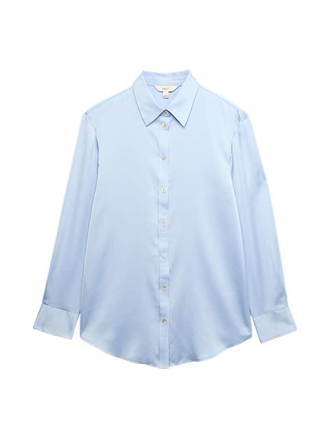 Buy Satin Collared Button Through Shirt at Marks & Spencer