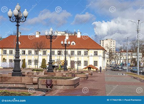 Antoni Tyzenhaus Square. Grodno City Editorial Photo - Image of lantern ...