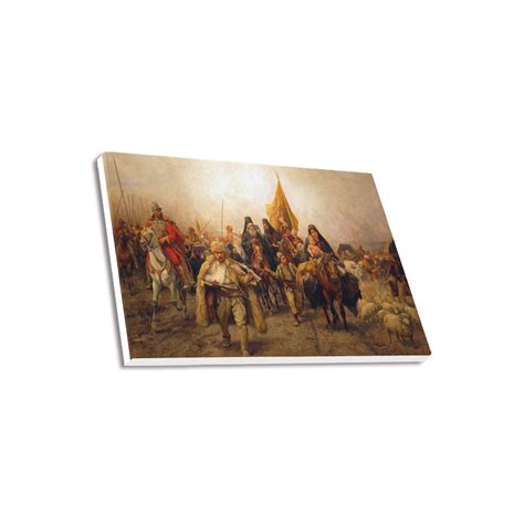 Migration Of Serbs Frame Canvas Print 18"x12" | ID: D6839050