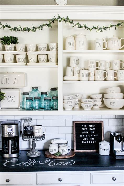 Coffee Bar Shelf Decor at Kathleen Flores blog