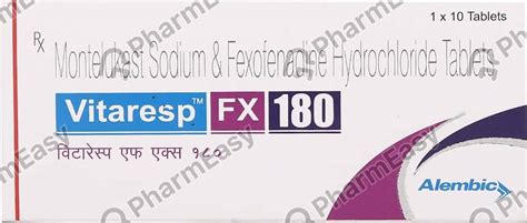 Vitaresp Fx 180mg Strip Of 10 Tablets: Uses, Side Effects, Price ...