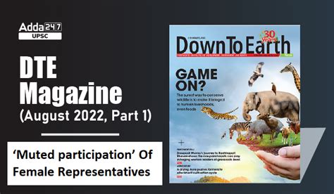 Analysis Of DTE Magazine(August 2022, Part1): ‘Muted participation’ Of ...