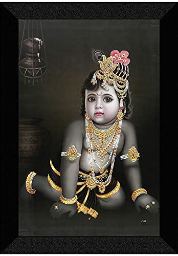 SAF Lord Krishna Wall Décor Premium Framed Paintings for Home Decor OL ...