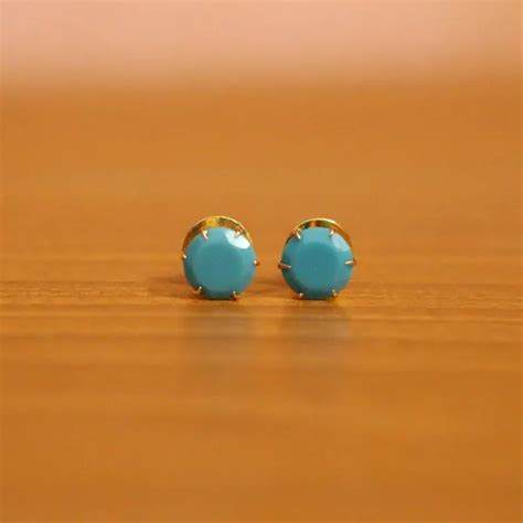 Sanvi Jewels Turquoise Colour Round Shaped 6mm Studs Price in India ...