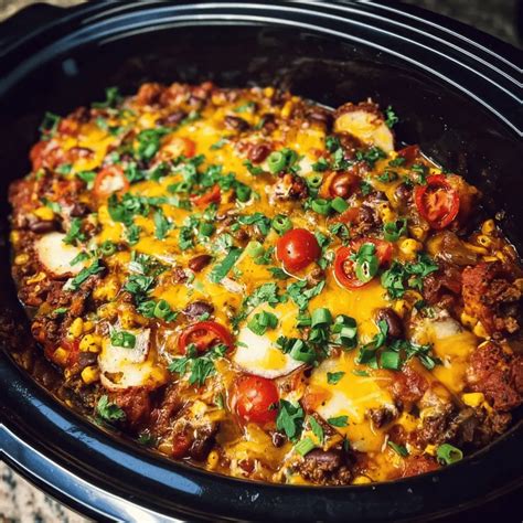 Easy Slow Cooker Cowboy Casserole Recipe - Home Recipe Haven with Hannah