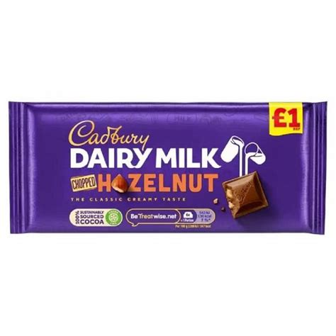 Cadbury Dairy Milk Chopped Hazelnut Chocolate Bar 95gm – glamshow