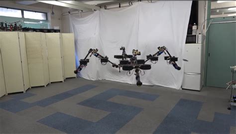 Watch This Spider-Like Flying Robot Take Off With Its 16 Thrusters