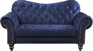 RESHUZ Loveseat Velvet Chesterfield Sofa Bench Size (H39 X W76 X D37 ...
