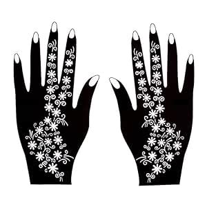 Aspire Heena Mehandi, Mehendi Tattoo Stencil Sticker Pack of 2 Pcs for ...