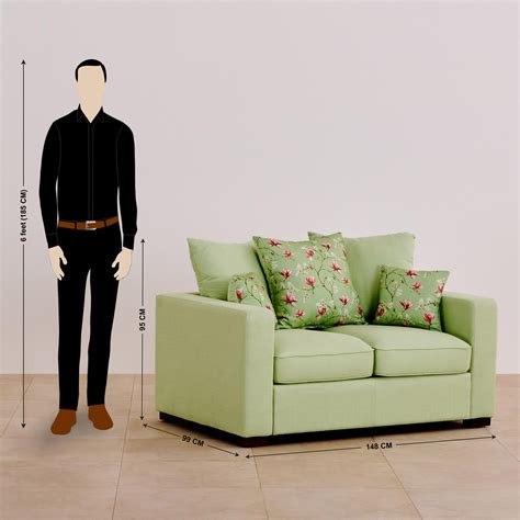 Buy Cane Connection Fabric 2+1+1 Seater Sofa Set with Cushions - Green ...