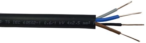 RS PRO | RS PRO, NYY-J, 50m 4 Core, Black PVC Power Cable +70°C | 902 ...
