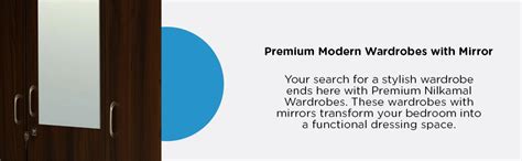 Nilkamal Mozart Engineered Wood 3 Door Mirror Wardrobe 2 Hanging Rod, 5 ...
