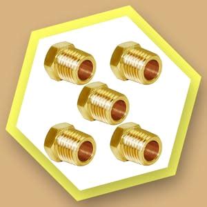 GSK Cut® 1/4" BSP Male Pipe Plug Thread Socket Plug Brass Fitting Hex ...