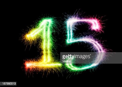 Sparkling Number 15 Stock Photo - Getty Images