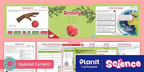 Science: Forces: Gravity Year 5 Lesson 2 (teacher made)