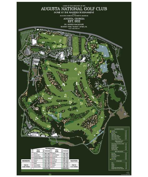 Image result for Augusta Golf Course Layout Map