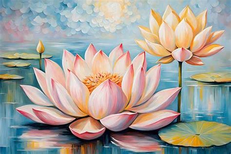 Lotus Flower Painting: Enhance Your Space with Tranquil Art | ArtFactory