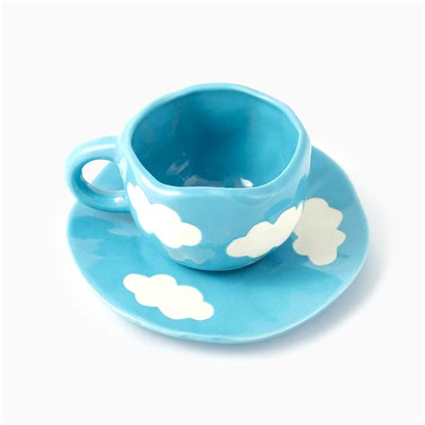 Cloud Cup and Saucer Set | Handcrafted Ceramic | Cute & Whimsical ...