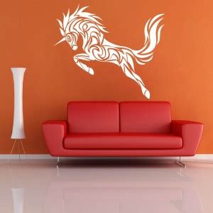 Decor Villa 43 cm Decor villa Unicorn Wall Decal & Sticker White Color ...