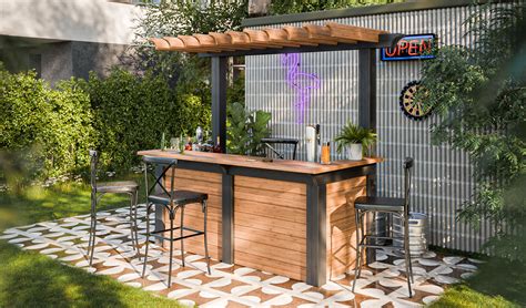 11 Free DIY Outdoor Bar Plans - Craftcamp™