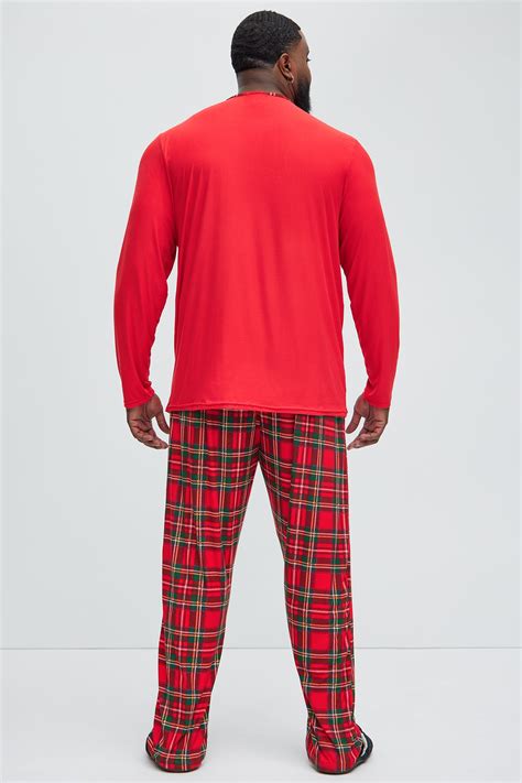 I Like Her Pa Rum Pum Holiday PJ Set - Red/combo | Fashion Nova