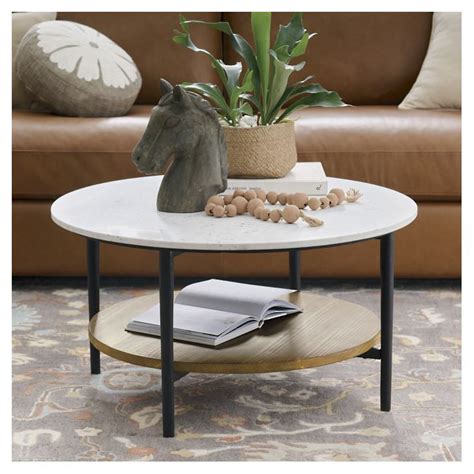 Teagan Marble Round Coffee Table | Grandin Road