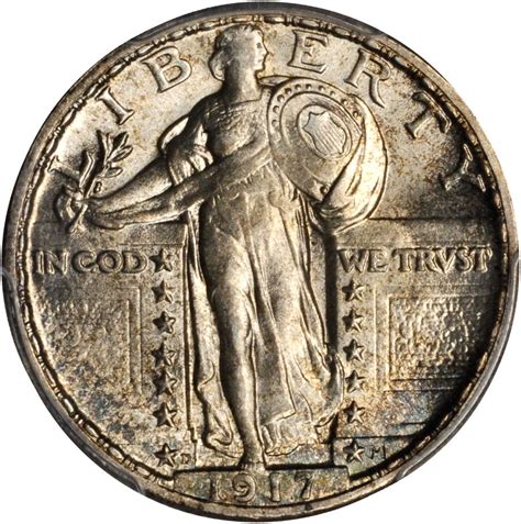 1917-D Standing Liberty Quarter. Type II. MS-64 (PCGS).拍卖成交价格及图片- 芝麻开门收藏网