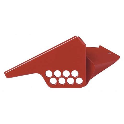 Zoro Select Ball Valve Lockout, Red, Steel 45MZ85 | Zoro