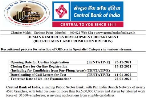 Central Bank of India Recruitment 2022 Apply Online | 10+ Assistant ...