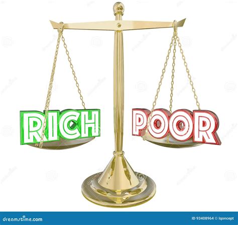 Rich Vs Poor Have Or Not Scale Balance Class Warfare 3d Illustration ...
