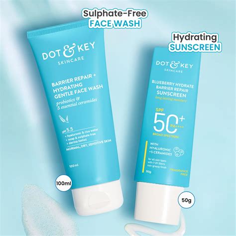 Dot & Key Barrier Repair + Hydrating Face Wash & Blueberry Sunscreen ...