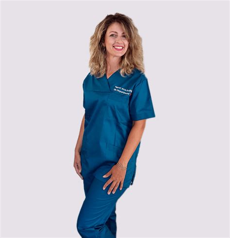Professional Scrubs Set - Custom Embroidered Medical Scrubs with Name ...