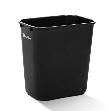 7 Gallon/28 Qt Black Plastic Wastebasket | Plastic Express Inc.