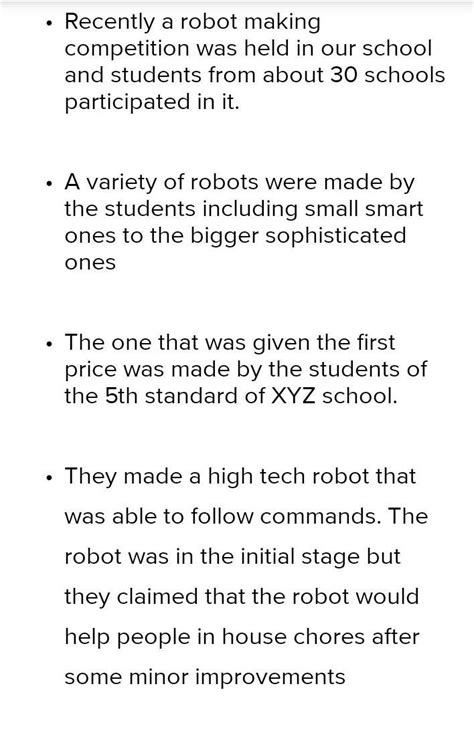 Q1. You recently participated in a ‘Robot Making’ event in your school ...