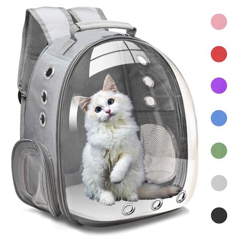 Henkelion Cat Backpack Carrier Bubble Carrying Bag, Small Dog Backpack ...
