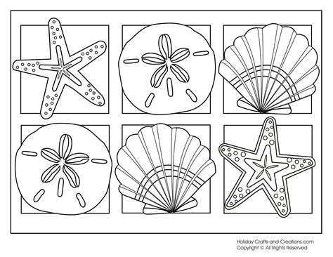 Seashells Coloring Pages - Coloring Home