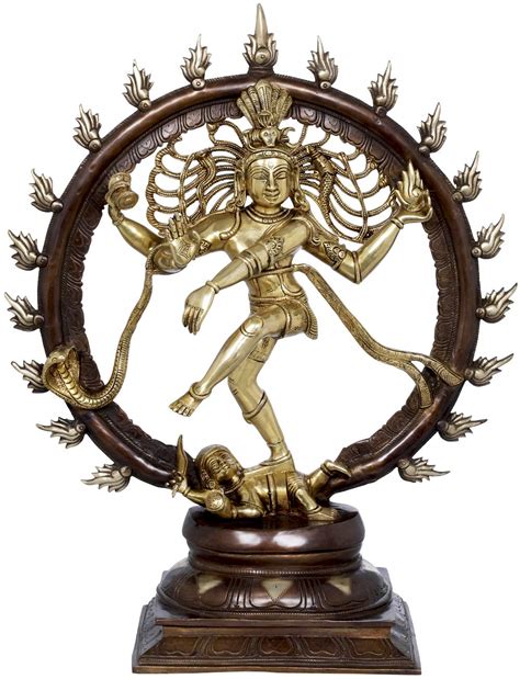 Buy Exotic India Nataraja - Brass Statue - Color Brown Gold Color ...