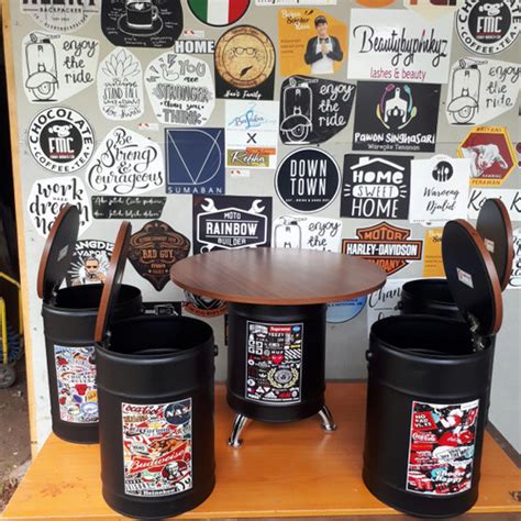 Jual custom kursi tong storage set 2 kursi 1 meja - tdk pack kayu ...