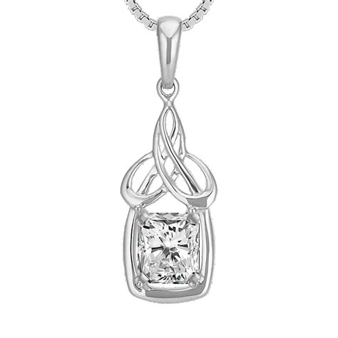 Steeple Pendant for Radiant Cut Gemstone (22'') | Shane Co.